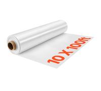 VEVOR Bâche Serre en Polyéthylène 3x30,5 m Film en Plastique Transparent pour Jardins, Fermes, Agriculture, Plantes d'Extérieur, 0,152 mm, Couverture Résistante à Eau, Soleil, Gel, Vent, Poussière