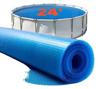 VEVOR Bâche solaire de piscine ronde φ 7315 mm, bâche solaire, couverture solaire de piscine de 0,2 mm avec matériau à bulles & PE, absorption de la chaleur pendant la journée, stockage de la chaleur 
