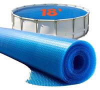 VEVOR Bâche solaire de piscine ronde ø5486mm, bâche solaire, couverture solaire de piscine de 0,3 mm avec matériau à bulles & PE, absorption de la chaleur pendant la journée, stockage de la chaleur pe