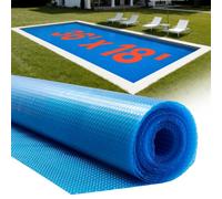 VEVOR Bâche Solaire Piscine Rectangulaire 11x5,5 m Couverture Solaire Piscine 0,2 mm Bâche à Bulles Polyéthylène pour Piscines Hors Sol Creusées, Absorption Chaleur Jour Rétention Chaleur Nuit, Bleu