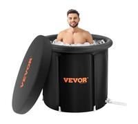 VEVOR Baignoire gonflable Bain froid portable 85 x 75 cm 330 L pliable avec couvercle pour sportifs