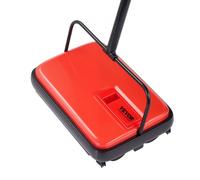 VEVOR Balai Mécanique Largeur de Balayage 170 mm, Balayeuse Manuelle pour Planchers et Tapis avec Bac à Poussière 300 mL Facile à Vider, Nettoyeur de Sols sans Électricité pour Bureau Maison, Rouge