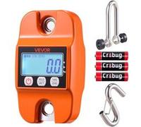 VEVOR Balance à Grue Numérique 400 kg Balance Suspendue Précision 100 g Peson Électronique Portable pour Ferme, Chasse, Pêche, avec Boîtier en Aluminium Moulé, Écran LCD, 3 Unités, Arrêt Automatique