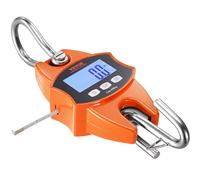 VEVOR Balance Suspendue Industrielle 400 kg Balance à Grue Numérique Robuste Boîtier Fonte Aluminium Écran LCD Mini Balance à Crochet Haute Précision pour Ferme Chasse Pêche Extérieur Garage, Orange