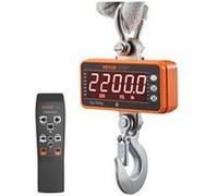 VEVOR Balance Suspendue Industrielle 1000 kg Balance à Grue Numérique Robuste avec Télécommande Boîtier en Fonte Aluminium Écran LED Haute Précision pour Ferme Chasse Pêche Extérieur Garage, Orange