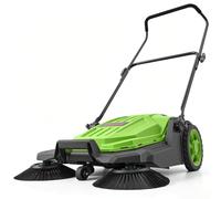Machine de nettoyage manuelle VEVOR, balai-aspirateur avec une largeur de travail de 650 mm, un réservoir de 18,9 litres et une poignée réglable, machine de nettoyage pour sols, idéale pour les cours,