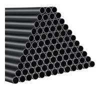 VEVOR Balustres d'Escalier 1,9x66cm Tige Ronde Creuse en Aluminium Lot de 101 Noir