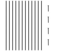 VEVOR Balustre en métal pour escalier broches en aluminium 1118 x 13 mm 31 PCS