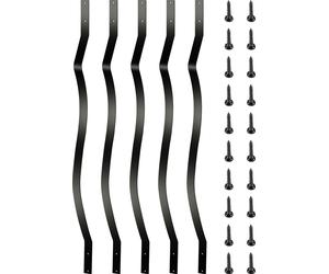 VEVOR Balustres pour terrasses, paquet de 51, broches métalliques pour terrasses, 82,9 x 2,5 cm, vis incluses, balustrades en fer pour terrasses en bois et composites, design élégant