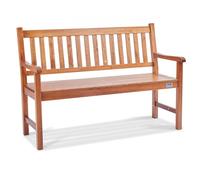 VEVOR Banc de jardin Banc de terrasse en bois, 127 cm Banc de parc Banc de repos 363 kg de capacité de charge, 3 personnes Banc de jardin et de parc avec dossier & accoudoirs, banc vintage pour jardin