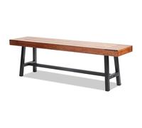 VEVOR Banc d'extérieur, 160 cm, Banquette de Jardin en Bois avec Pieds en métal pour l'extérieur, jusqu'à 226,8 kg de Charge, Banc de Salle à Manger, Banc de terrasse pour Jardin, Parc, Porche Avant