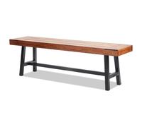 VEVOR Banc d'extérieur, 160 cm, banquette de jardin en bois avec pieds en métal pour l'extérieur, jusqu'à 226,8 kg de charge, banc de salle à manger, banc de terrasse pour jardin, parc, porche avant
