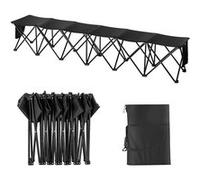 VEVOR Banc Pliant Portable 6 Places Sans Dossier Sac Transport pour Football et Pêche
