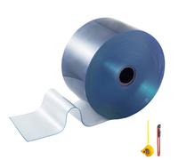 VEVOR Bande de Rideau de Porte Plastique Rouleau de Rideau en PVC, Longueur 50 m Largeur 20 cm épaisseur 2 mm, Durable Rideau à Lamelles Transparence élevée pour Supermarchés Magasins Maisons Usines