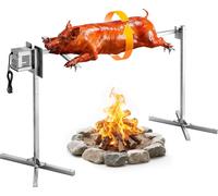 VEVOR Barbecue pour cochon de lait Barbecue pour agneau Barbecue pour rôti à la broche 1321 mm Barbecue rotisserie AC 220-240 V, Set de grillades rotisserie électrique à 8 niveaux avec capacité de cha
