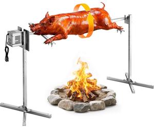 VEVOR Barbecue pour cochons de lait Barbecue pour agneau Barbecue pour rôti à la broche 1422,4 mm Barbecue rotisserie AC 220-240 V, Set de grillades rotisserie électrique à 8 niveaux avec capacité de