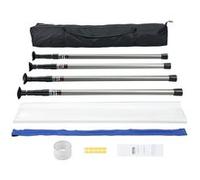 VEVOR Kit Barrière Anti-Poussière 10 x 4 m avec Perches Télescopiques 0,9-3 m Écran Anti-Poussière en PE avec Fermeture Éclair Magnétique Sac pour Rénovation Construction Chantier Décoration Intérieur