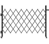 VEVOR Barrière de Sécurité Extensible de 170 x 131 cm, Portail Ciseau Simple, Verrouillable et Rétractable, en Acier Solide, avec Roues Pivotants à 360°, pour Entrée, Garage, Entrepôt et Piscine