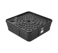 VEVOR Bassin pour Fontaine 76,2 cm Réservoir pour Fontaine Encastrable Escamotable pour Jeux d'Eau, Rochers Bouillonnants, Aménagement Paysager de Jardin, Capacité de Charge 227 kg, Forme Carrée, Noir
