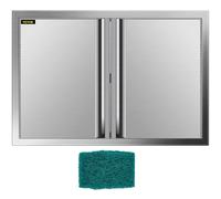 VEVOR BBQ Porte de foyer en acier inoxydable 78X53cm pour salle de bains Barbecue à gaz extérieur