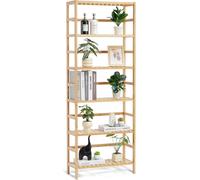 VEVOR Bibliothèque en bambou avec 6 étagères, bibliothèque autonome polyvalente avec plantes à fleurs, idéale pour la salle de bain, la chambre à coucher, le bureau, le cabinet de travail