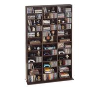 VEVOR Bibliothèque Étagère, Meuble de Rangement Multimédia à 12 Niveaux 1018x231x181 mm, Armoire Biblio pour CD, DVD, Livres, Jeux, Collections, Étagères Réglables pour Bureau, Chambre, Salon, Marron