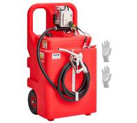 VEVOR Bidon d'Essence Diesel sur Roues, 121 L, Réservoir de Carburant, Pompe Transfert Carburant Électrique 12 V CC 56,7 L/min, Tuyau de Distribution 4 m, Buse Alliage Alu, pour Bateaux à Moteur, VTT