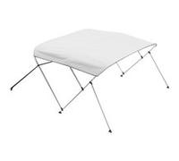 Couverture de bateau Biminitop VEVOR, auvent, 3 arcs, cadre aluminium, biminitop étanche avec sac de rangement, 210-213 cm (B) Gris clair