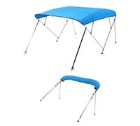 VEVOR Bimini Top couverture de bateau auvent (4 arcs) en polyester 600D, cadre aluminium, étanche, 185-198 cm (largeur) bleu