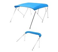 VEVOR Biminitop Bâche pour bateau (4 arcs), cadre en aluminium, biminitop étanche avec sac de rangement, 216-229 cm (B) Bleu