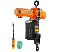 VEVOR Palan Électrique à Chaîne 1000 kg Palan Électrique Hauteur de Levage 6 m pour Usines, Entrepôts, Garages, Pont Roulant, Monophasé 230 V, avec Télécommande Filaire de 4,5 m, Double Chaîne G100