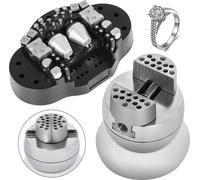 VEVOR Block Ball Vise avec 30 PCs, Engraving Block appareil de réglage diamètre 78 mm, Block Ball Vise Engraving Diamonds Voller Satz, Ball Fixation et base en caoutchouc (GRS)
