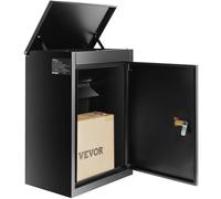 VEVOR Boîte à Colis 39x27x52,2 cm Boîte aux Lettres en Acier Galvanisé Verrouillable Code Autoportante Montage Mural Déflecteur Antivol Amovible Étanche IPX3 Dépôt Colis pour Maison Extérieur Porche