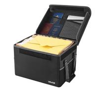 VEVOR Boîte à documents ignifuge 1000 °C, porte-documents anti-feu multicouche portable, compacte et pliable, sac de rangement ignifuge et étanche pour fichiers importants, passeports, pour bureau
