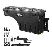 VEVOR Boîte à Outils pour Camion 25 L en ABS Coffre de Benne de Pick-up Pivotant Verrouillable avec Serrure et Clé pour Rangement de Benne de Voiture Compatible avec Ford F-150 2015-2021 Côté Passager