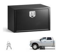VEVOR Boîte à Outils pour Camion 762x457x457 mm, Coffre à Outils sous Châssis ou sous Plateau, Rangement pour Benne Camionnette Fourgonnette Remorque SUV, en Acier Robuste avec Serrure et Clés, Noir