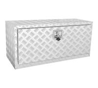 VEVOR Boîte à Outils pour Camion 91,4×43×46 cm Coffre Sous-châssis Fixation Inférieure Caisse de Stockage en Alliage d'Aluminium Solide avec Serrure et Clés pour Remorque Pick-up Véhicules Transport