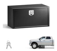 VEVOR Boîte à Outils pour Camion 914x457x457 mm, Coffre à Outils sous Châssis ou sous Plateau, Rangement pour Benne Camionnette Fourgonnette Remorque SUV, en Acier Robuste avec Serrure et Clés, Noir