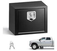 VEVOR Boîte à Outils pour Camion en Acier 457x356x305 mm, Coffre à Outils sous Châssis ou sous Plateau, Rangement pour Benne Camionnette Fourgonnette Remorque SUV, avec Serrure et Clés, Noir