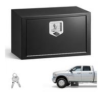 VEVOR Boîte à Outils pour Camion en Acier 609x356x305 mm, Coffre à Outils sous Châssis ou sous Plateau, Rangement pour Benne Camionnette Fourgonnette Remorque SUV, avec Serrure et Clés, Noir