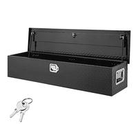 VEVOR Boîte à Outils pour Camion en Aluminium 121,9x38,1x38,1 cm Coffre de Benne de Pick-up Verrouillable avec Clés et Poignées Latérales pour Rangement de Benne de Voiture Camping-car Remorque Noir