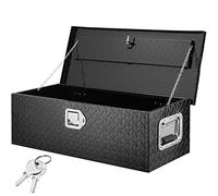 VEVOR Boîte à Outils pour Camion en Aluminium 76,2x33x24,4 cm Coffre de Benne de Pick-up Verrouillable avec Clés et Poignées Latérales pour Rangement de Benne de Voiture Camping-car Remorque Noir