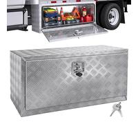 VEVOR Boîte à outils pour camion – Coffre sous-châssis 91,4×35,5×40,5 cm, alu, serrure & clés