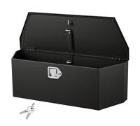 VEVOR Boîte à Outils pour Remorque 91,4x31,4x30,5 cm, Coffre de Timon ou Flèche de Remorque en Acier, pour Rangement Pick-up Caravane Véhicule Tout-terrain, Caisse à Outils avec Serrure et Clés, Noir