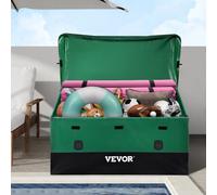 VEVOR Boîte de Rangement Extérieur 1013 L Coffre de Stockage Jardin Étanche Portable Cadre Galvanisé Bâche PE Garder Outils Garage Jouets des Enfants pour Maison Camping Terrasse Piscine 147x86x108 cm