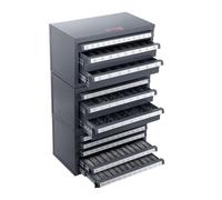 VEVOR Distributeur de Forets 3PCs 116 Compartiments au Total, Boîte de Rangement pour Forets à 3/5 Tiroirs, Coffret Vide pour Forets, Identification Facile, Empilable, Rangement Mèches Atelier