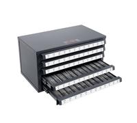 VEVOR Boîte de Rangement pour Tarauds #2-56 à #12-28 Coffret Vide pour Tarauds 5 Tiroirs 60 Compartiments Étiquetés Distributeur de 37,5x20x20 cm Empilable Identification Facile Rangement Atelier