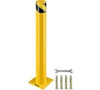 VEVOR Bollard De Sécurité Borne De Protection Poteau En Acier Pour Parking 91,4x11,4cm Jaune et Noir
