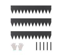 VEVOR Bordure de Jardin en Acier, Lot de 3, Bordures Paysagères en Métal, 1016 x 203 mm, Résistante à la Rouille, Installation Simple, Bandes Pliables pour Séparateur de Chemin de Cour, Pelouse, Noir