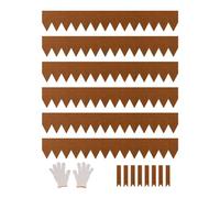 VEVOR Bordure de Jardin en Acier, Lot de 6, Bordures Paysagères en Métal, Résistant aux Intempéries, 1016 x 152,4 mm, Installation Simple, Bandes Pliables pour Séparateur de Chemin de Cour, Pelouse